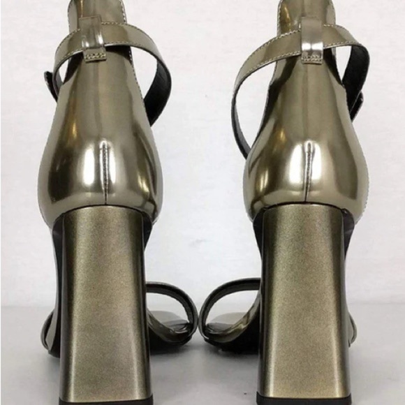 Via Spiga - Silver Ankle Strap Sandals Sz 8 - Picture 4 of 5